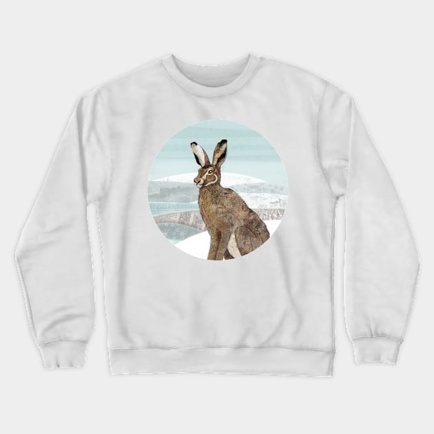 Winter Hare Crewneck Sweatshirt by KatherineBlowerDesigns